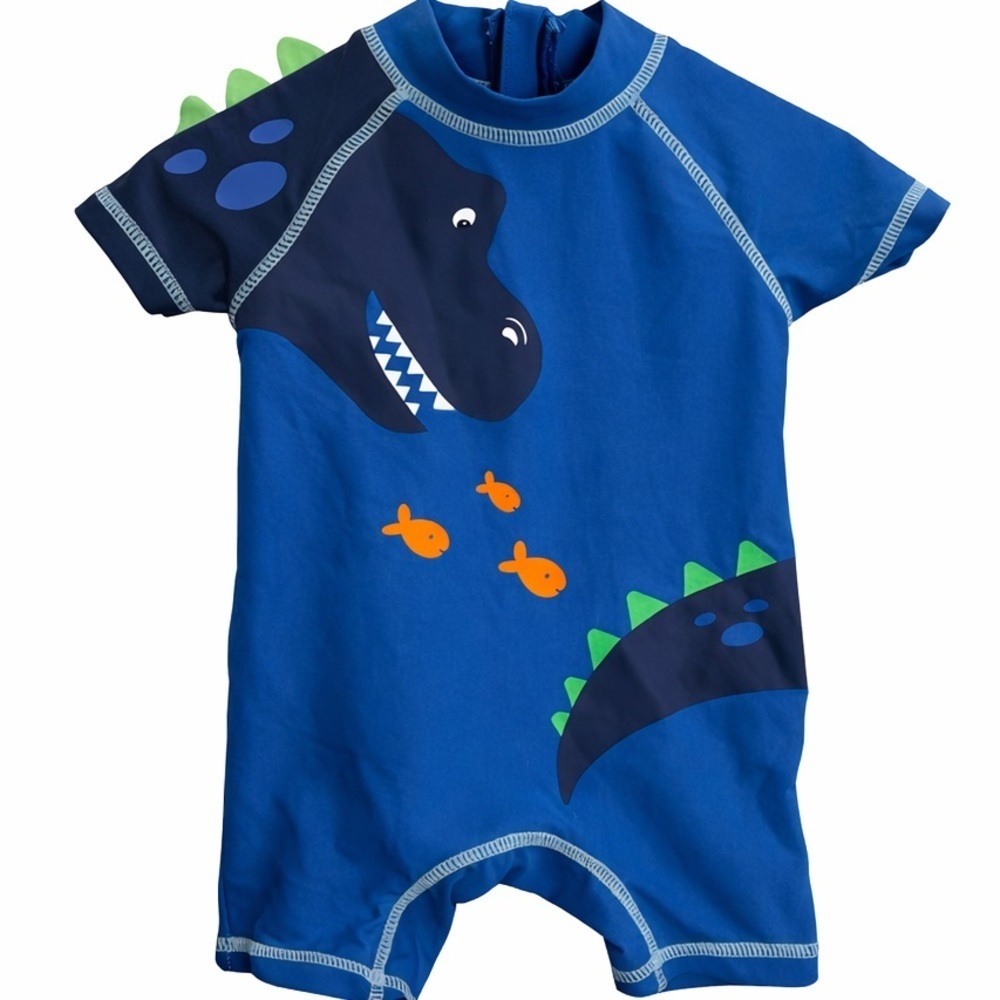 Carter's Blue Dinosaur Rashguard - Picture 1 of 4